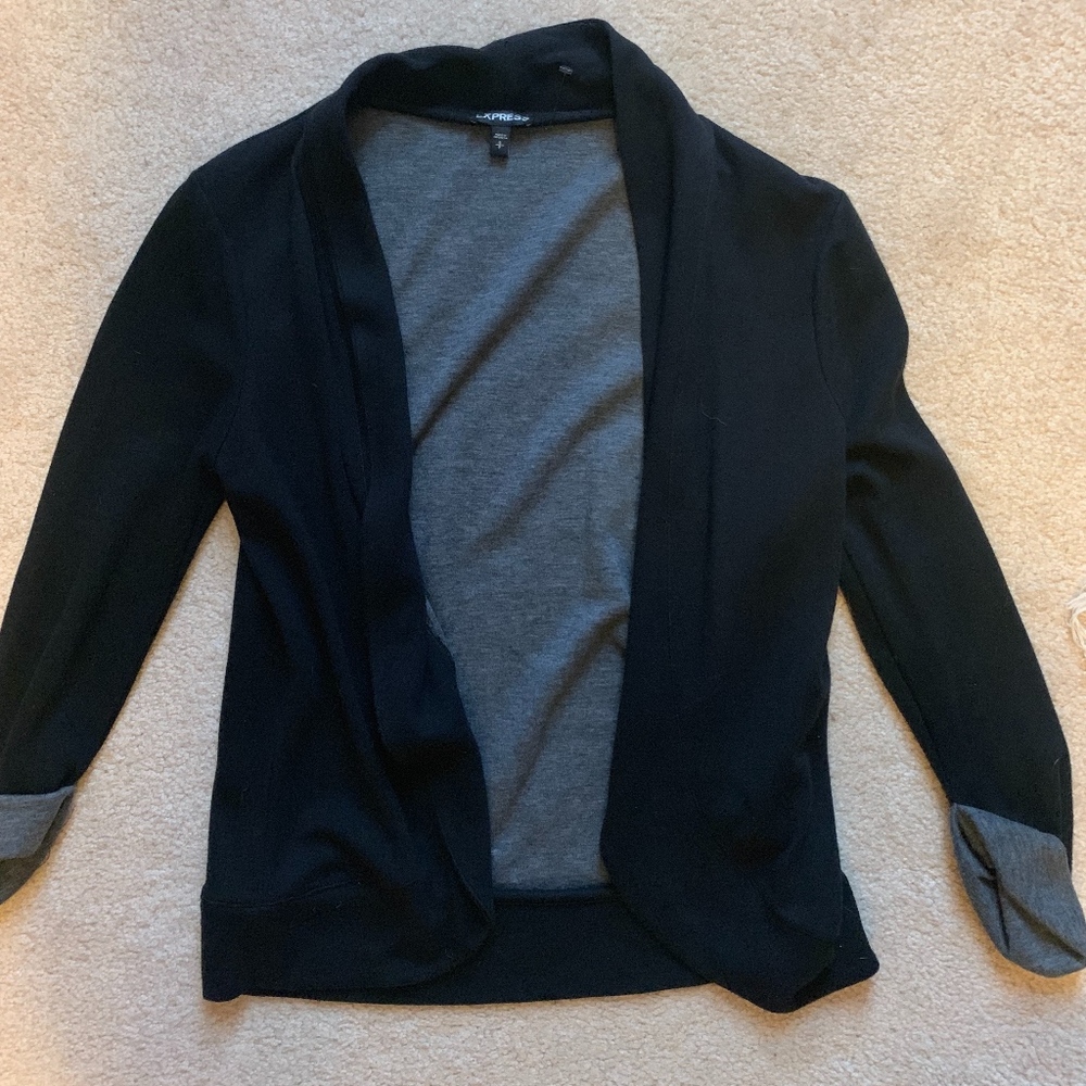 black cardigan/blazer
